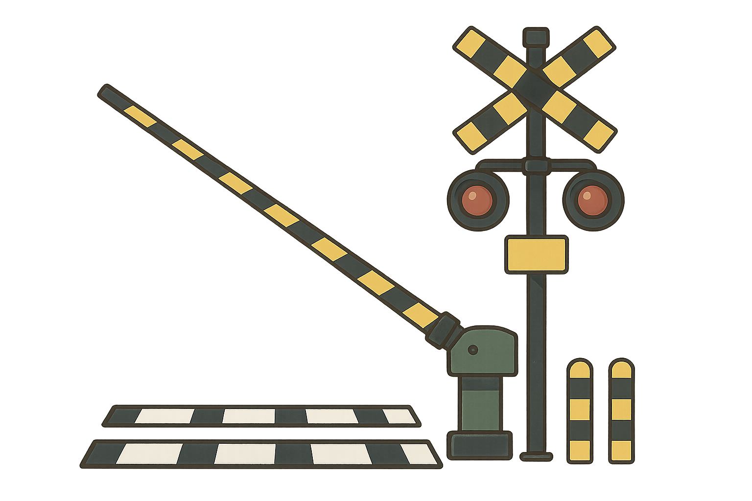 踏切のイラスト